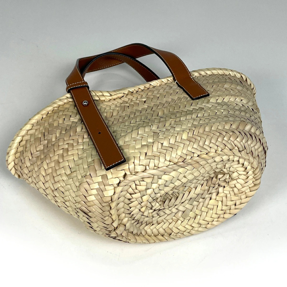 Loewe Natural Bag Raffia Palm Basket Leaf Anagram Handbag